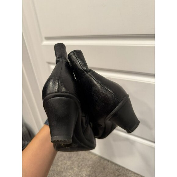 Miz Mooz Claudia Ankle Black Leather Boots Size 37 - Picture 6 of 7